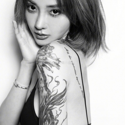 抖音网红人间小爆炸176极品纹身模特大尺度写真682M
