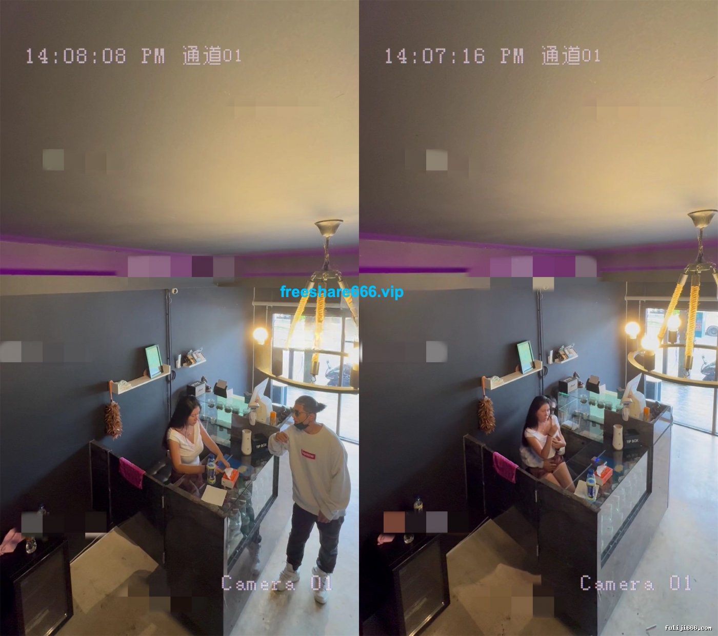 抖音巨乳李雅 监控偷拍和店老板柜台做爱700M